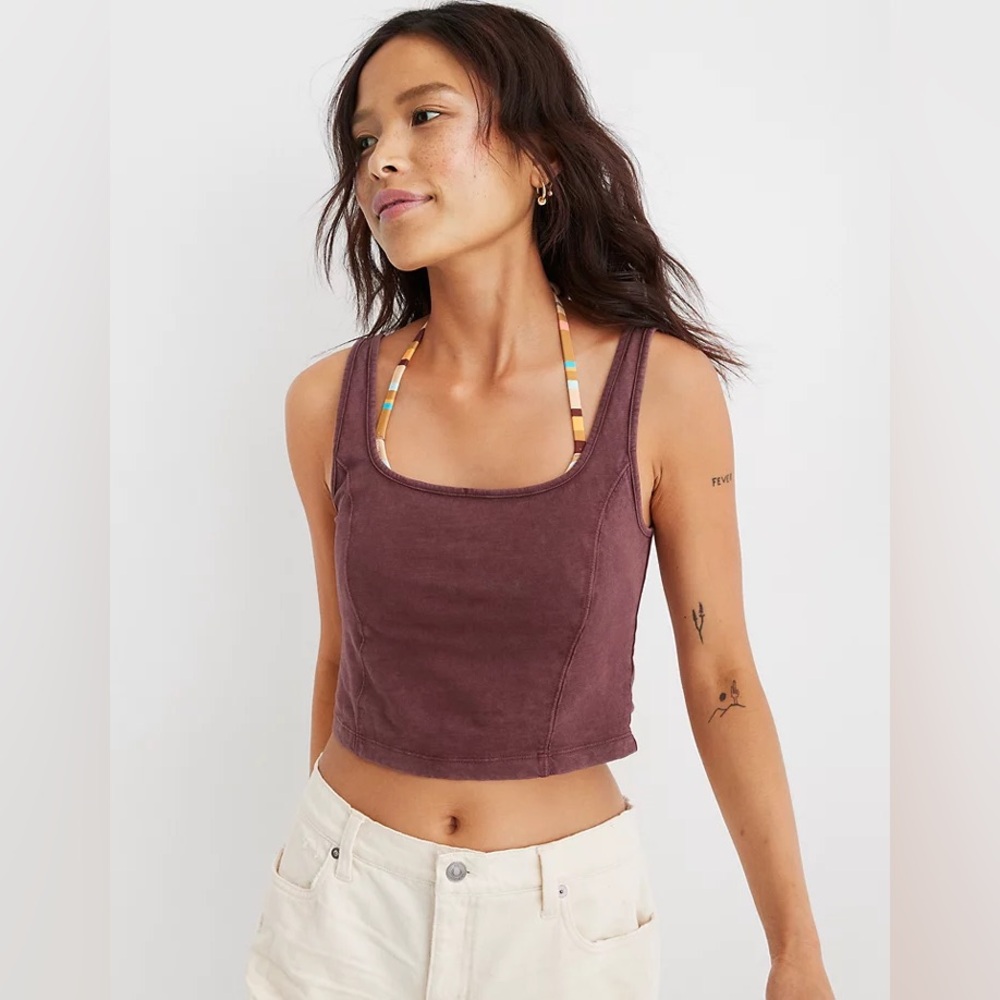 NWT Aerie Maroon Cropped Tank